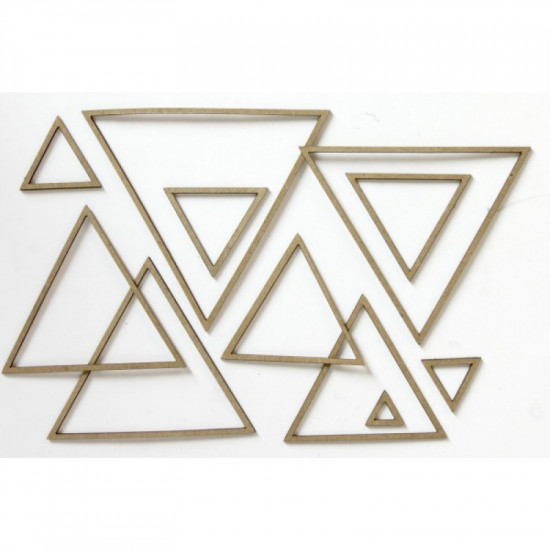 LIQUIDATION-Creative Embellishments - Chipboard «Nested Shapes Triangles»( Le prix indiqué ci-dessous est déjà réduit à 50%)